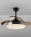 HERON- FAN, BLACK/GOLD