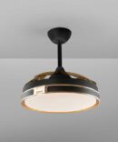 HERON- FAN, BLACK/GOLD