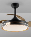 HERON- FAN, BLACK/GOLD