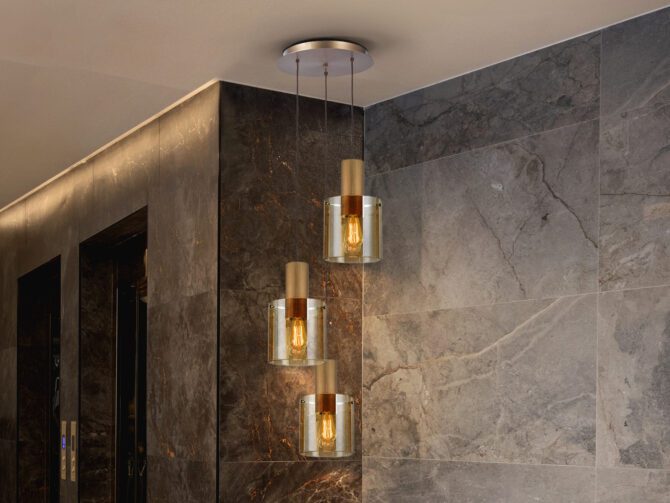 ENIZE - LAMP 3L COPPER-AMBER