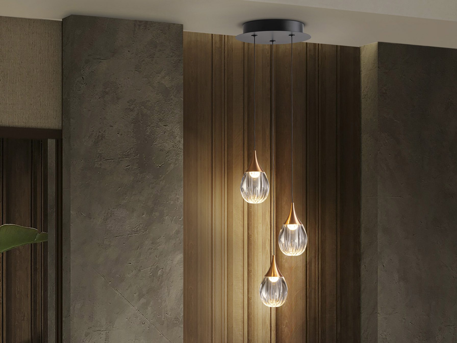 ORINA - LAMP 3L BLACK-COPPER